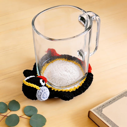 Crochiny Penguin Coaster Crochet Pattern Digital Download Amigurumi Mug Rug