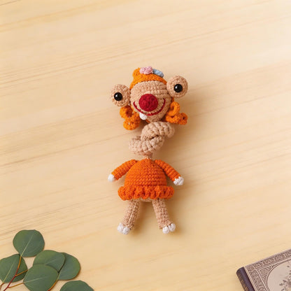 2-in-1 Long Neck Sid Couple Crochet Pattern, Cute Amigurumi Bag Charm, Ice Age, Gift For Her, Bag Decor, Handmade Bag (Digital Download)