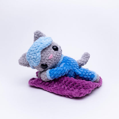 TheresasCrochetShop Catnap the Sleepy Kitty Amigurumi Crochet Pattern PDF