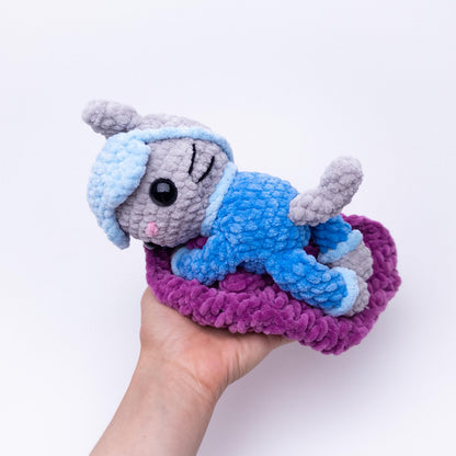TheresasCrochetShop Catnap the Sleepy Kitty Amigurumi Crochet Pattern PDF