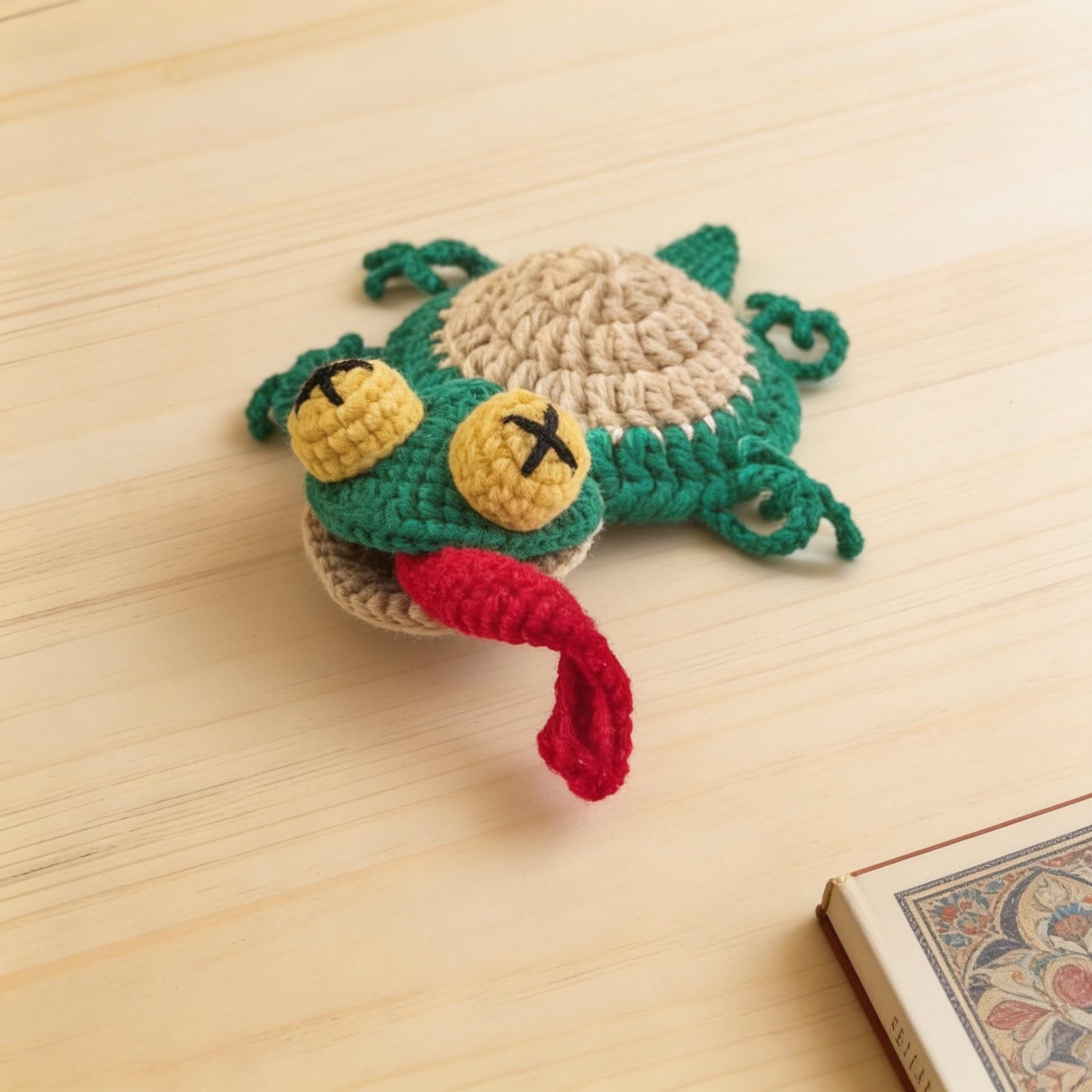 Gecko Coaster Crochet Pattern Amigurumi Lizard Mug Rug Digital Download