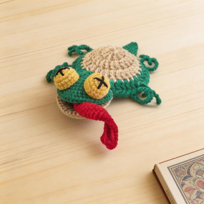 Gecko Coaster Crochet Pattern Amigurumi Lizard Mug Rug Digital Download