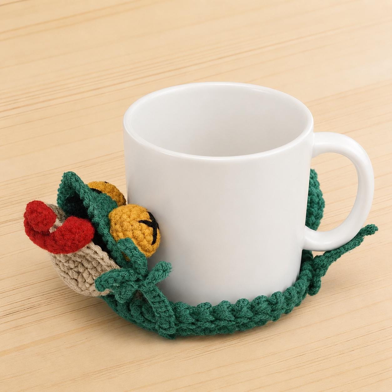Gecko Coaster Crochet Pattern Amigurumi Lizard Mug Rug Digital Download