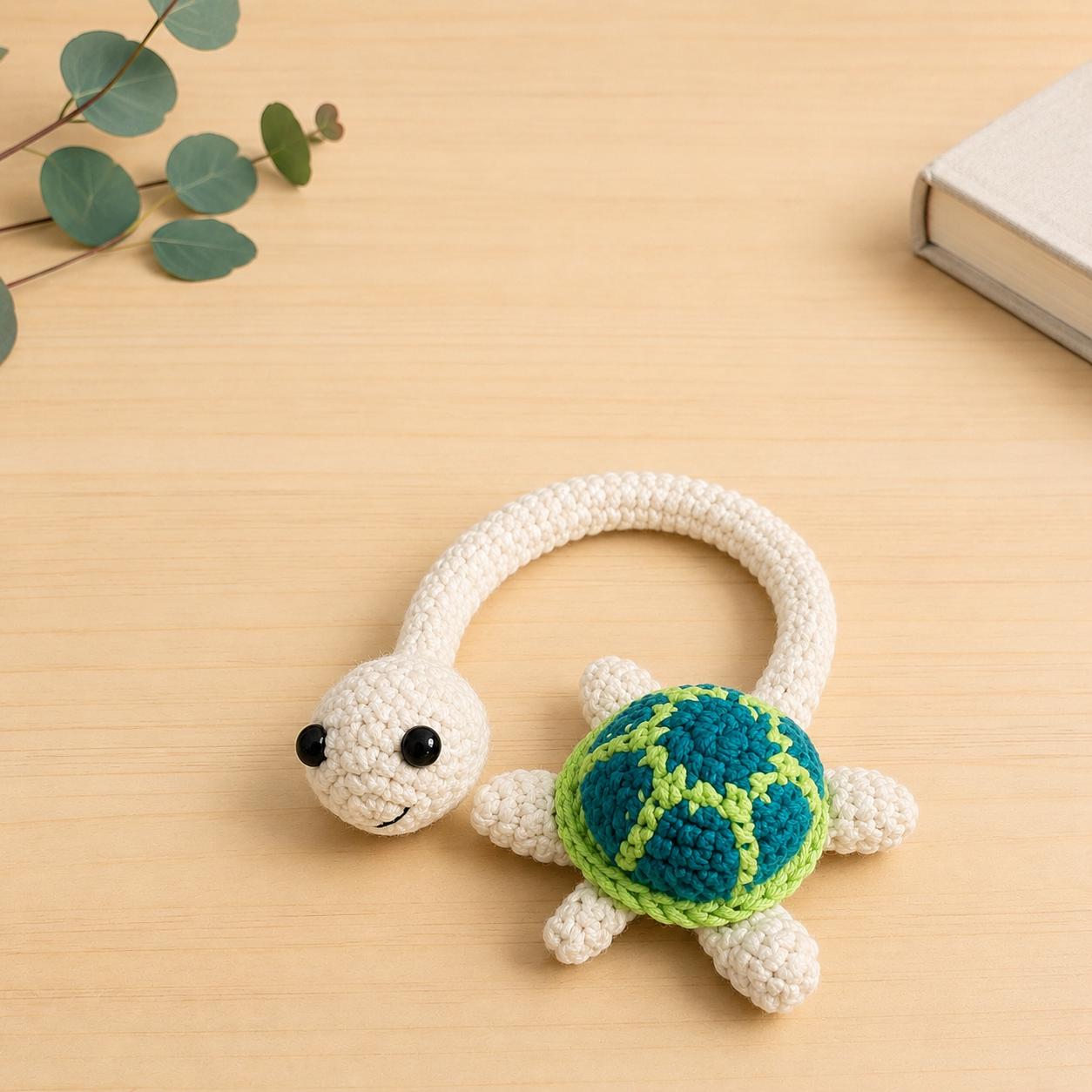 Crochiny Long Neck Turtle Crochet Pattern Digital Download Amigurumi Bag Charm