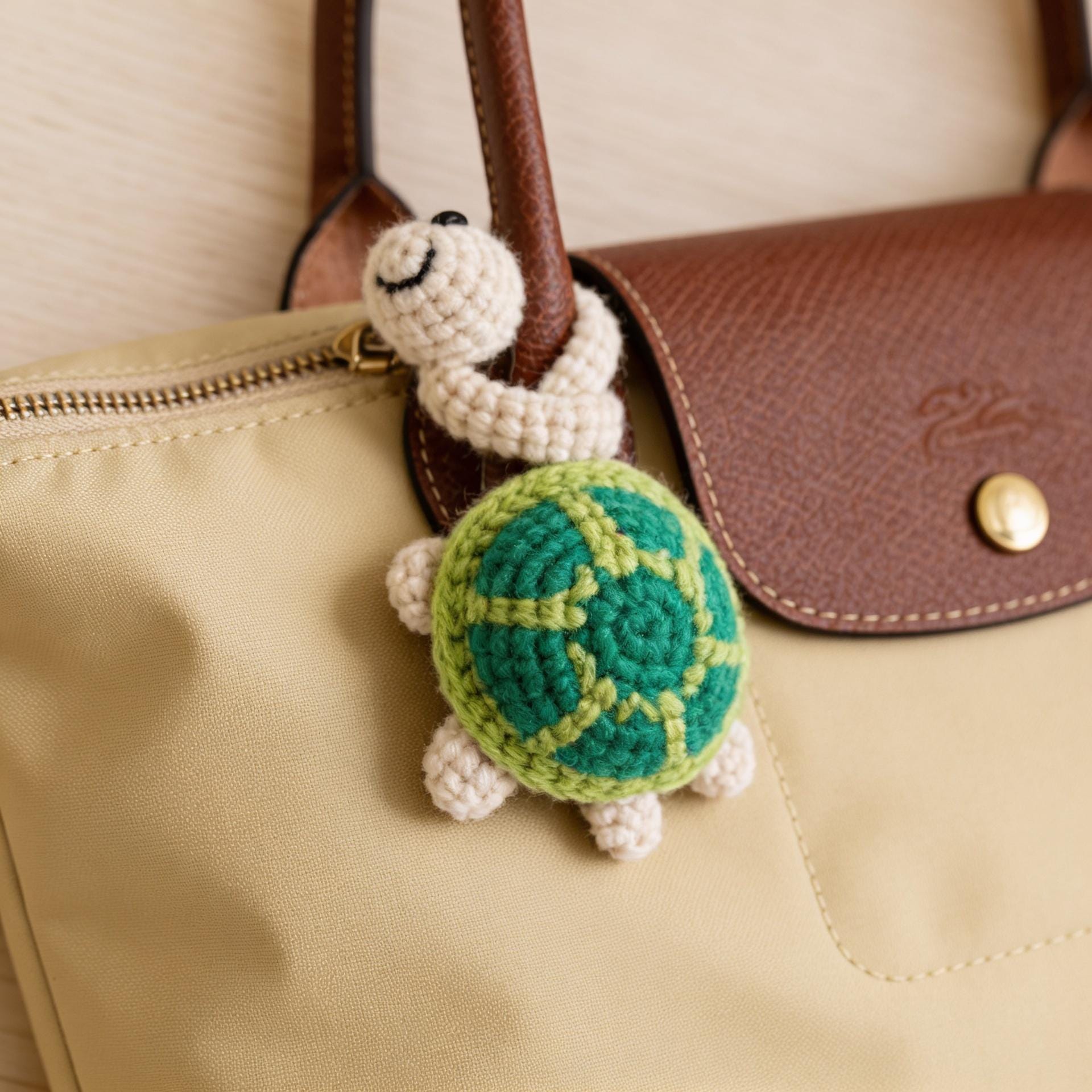Crochiny Long Neck Turtle Crochet Pattern Digital Download Amigurumi Bag Charm