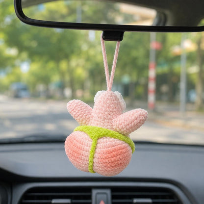 Crochiny Pink Starfish Crochet Pattern Digital Download Amigurumi Car Charm