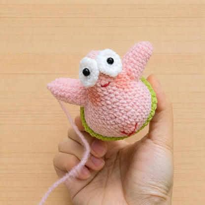 Crochiny Pink Starfish Crochet Pattern Digital Download Amigurumi Car Charm