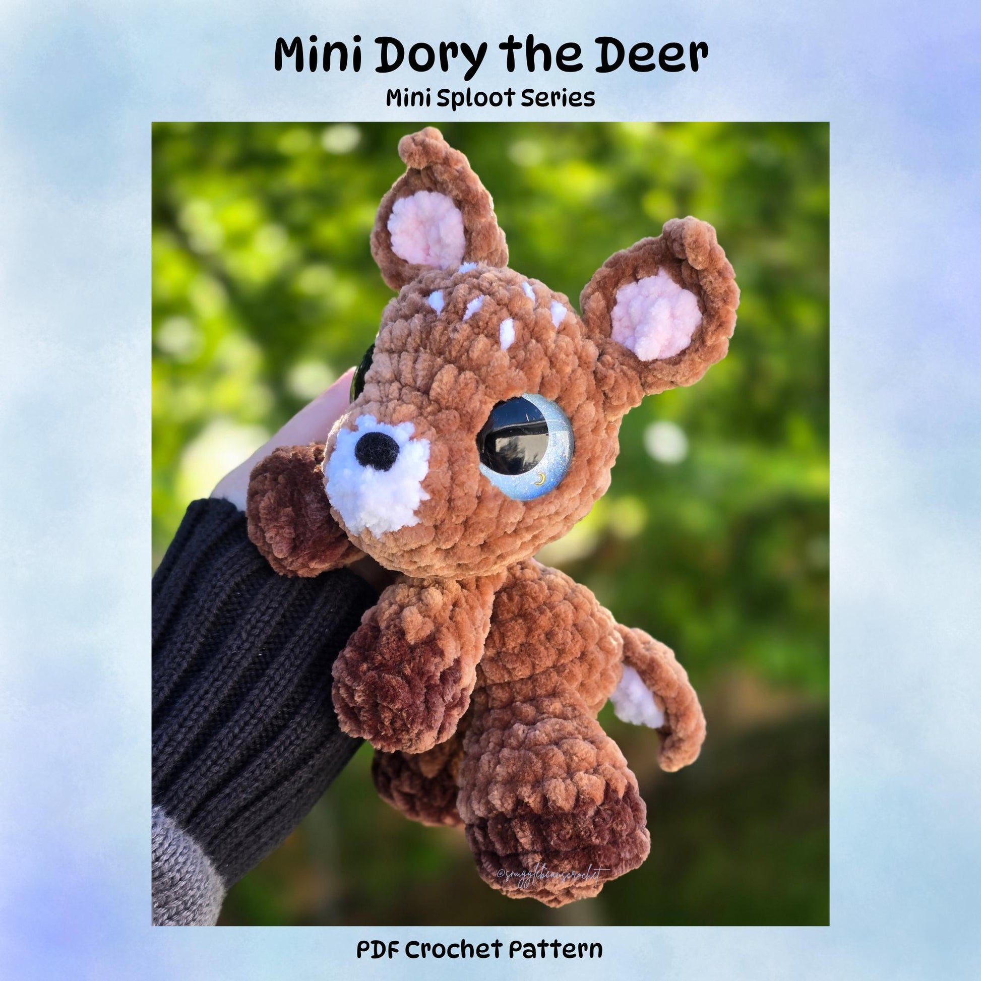 Mini Dory the Deer Crochet Pattern Intermediate Low-Sew PDF