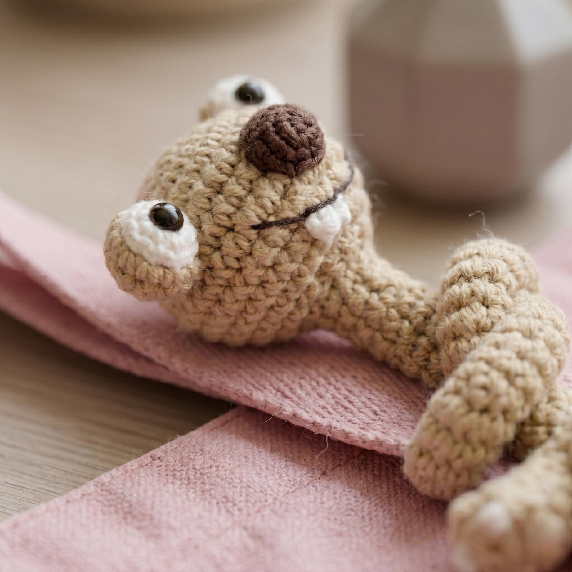 2-in-1 Long Neck Sid Couple Crochet Pattern, Cute Amigurumi Bag Charm, Ice Age, Gift For Her, Bag Decor, Handmade Bag (Digital Download)