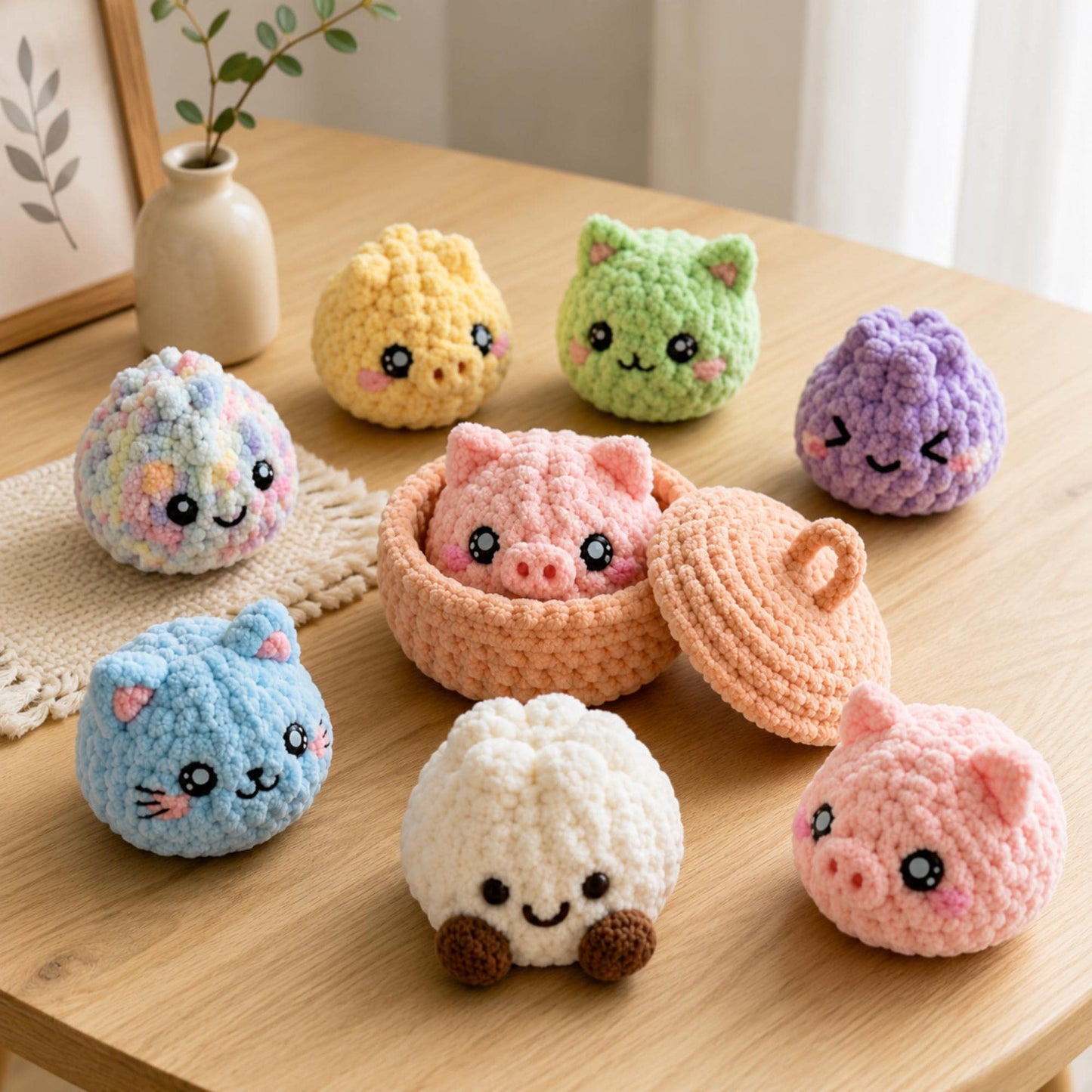 Hooktasyy Dumplings and Steamer Crochet Pattern PDF