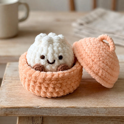 Hooktasyy Dumplings and Steamer Crochet Pattern PDF