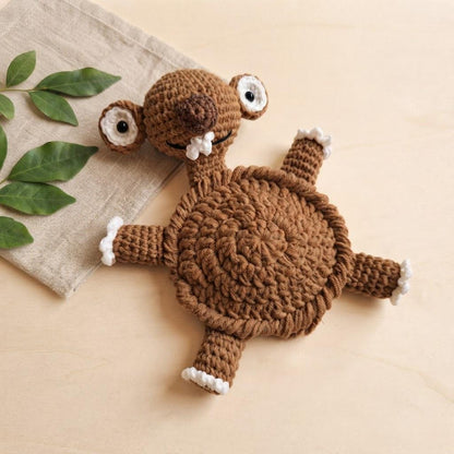 4-in-1 Animal Coaster Crochet Pattern PDF Goose Mouse Sloth Pink Cat