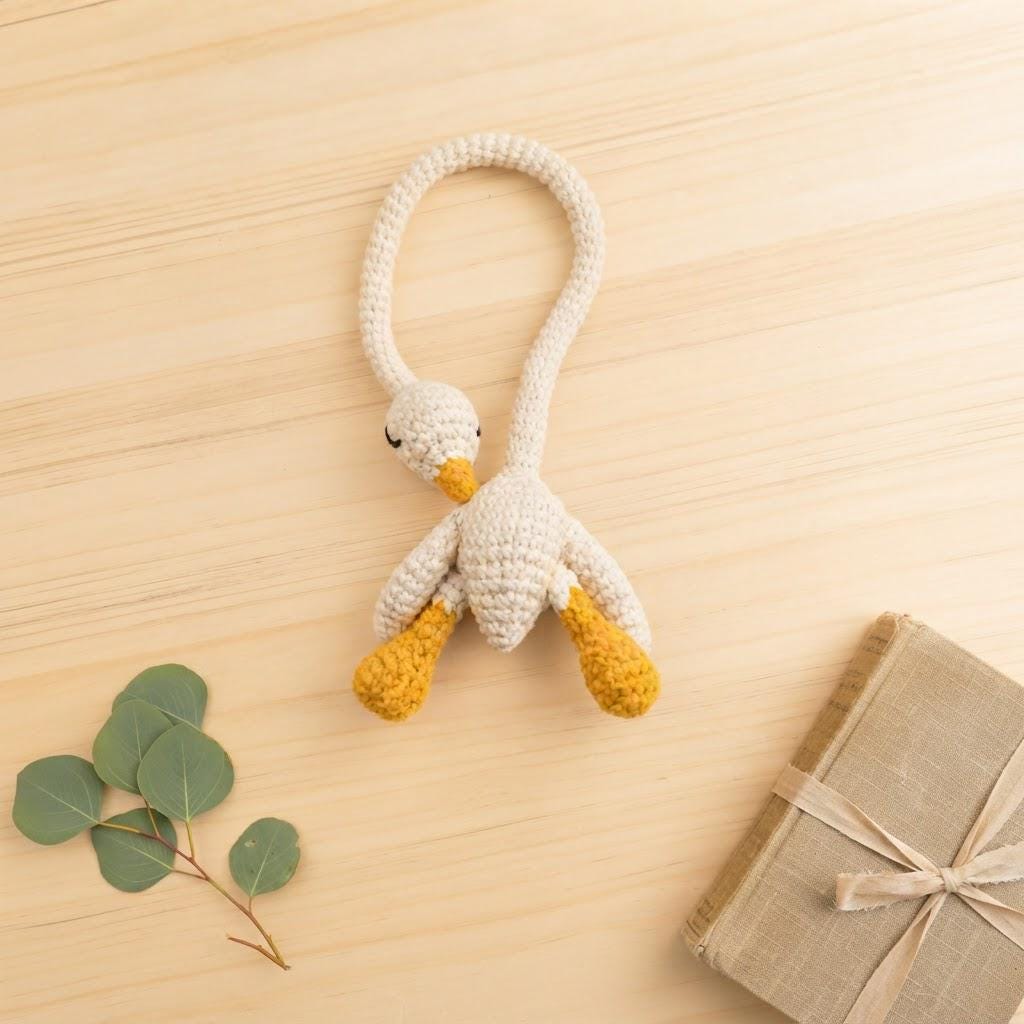 Crochiny 2-in-1 Goose Bag Charm & Goose Coaster Crochet Pattern PDF