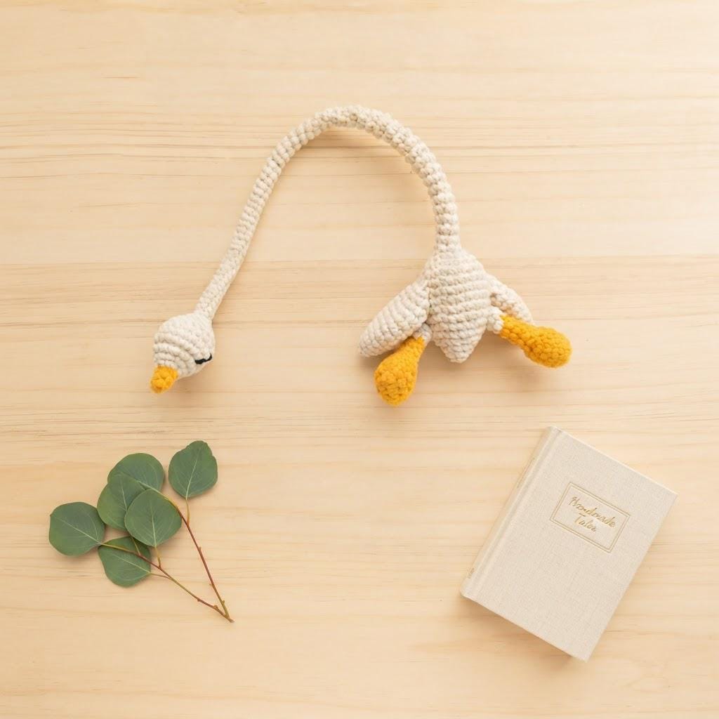 Crochiny 2-in-1 Goose Bag Charm & Goose Coaster Crochet Pattern PDF