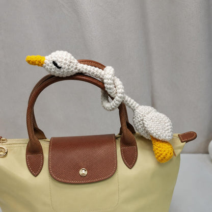 Crochiny 2-in-1 Goose Bag Charm & Goose Coaster Crochet Pattern PDF