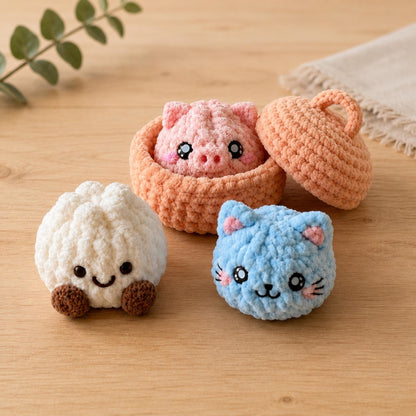 Hooktasyy Dumplings and Steamer Crochet Pattern PDF