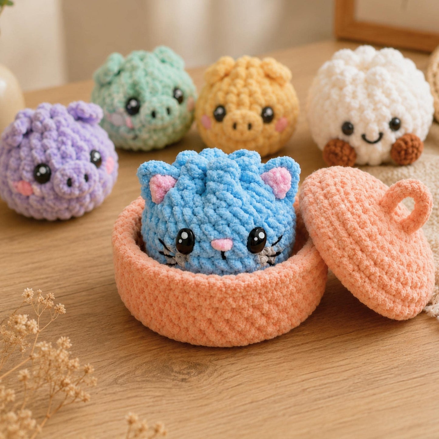 Hooktasyy Dumplings and Steamer Crochet Pattern PDF