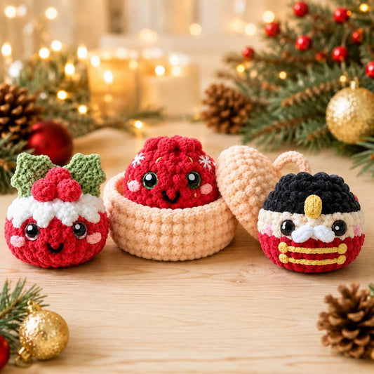 Hooktasyy Christmas Viral Dumpling Crochet Pattern Bundle PDF