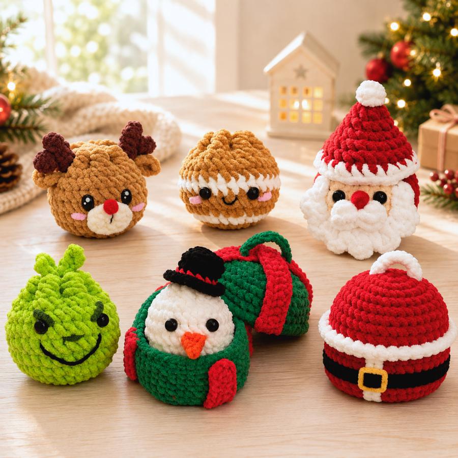 Hooktasyy 7in1 Christmas Dumplings and Steamer Crochet Pattern PDF