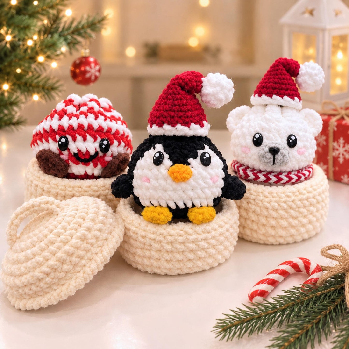 Hooktasyy Christmas Dumplings and Steamer Crochet Pattern PDF