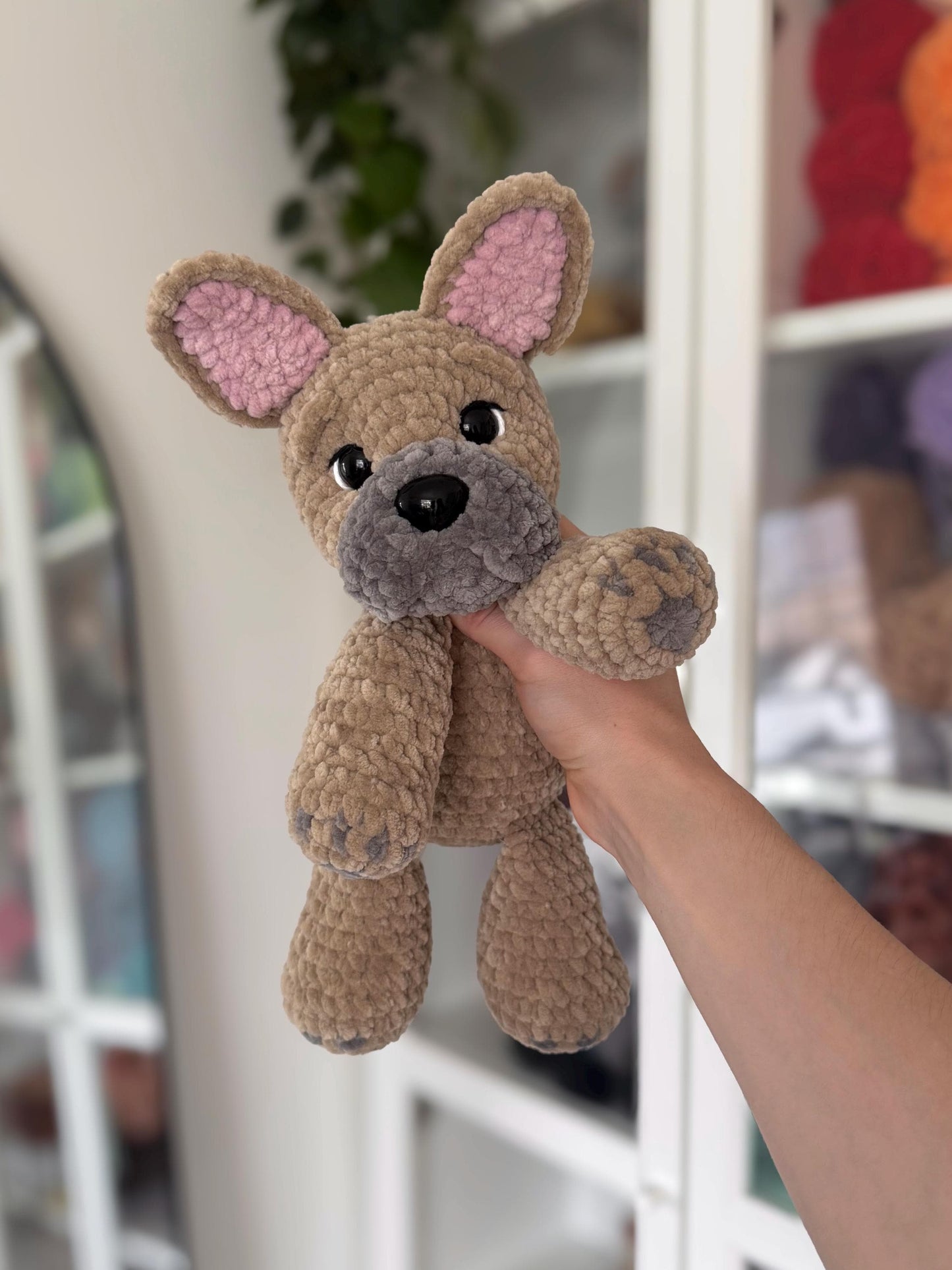 KnotsandSnugglesCo Winston the Floppy Frenchie Crochet Pattern PDF