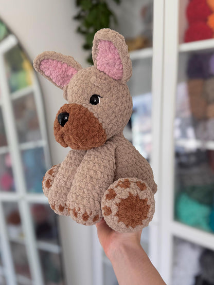KnotsandSnugglesCo Winston the Floppy Frenchie Crochet Pattern PDF