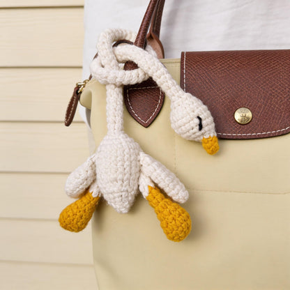 Crochiny 2-in-1 Goose Bag Charm & Goose Coaster Crochet Pattern PDF