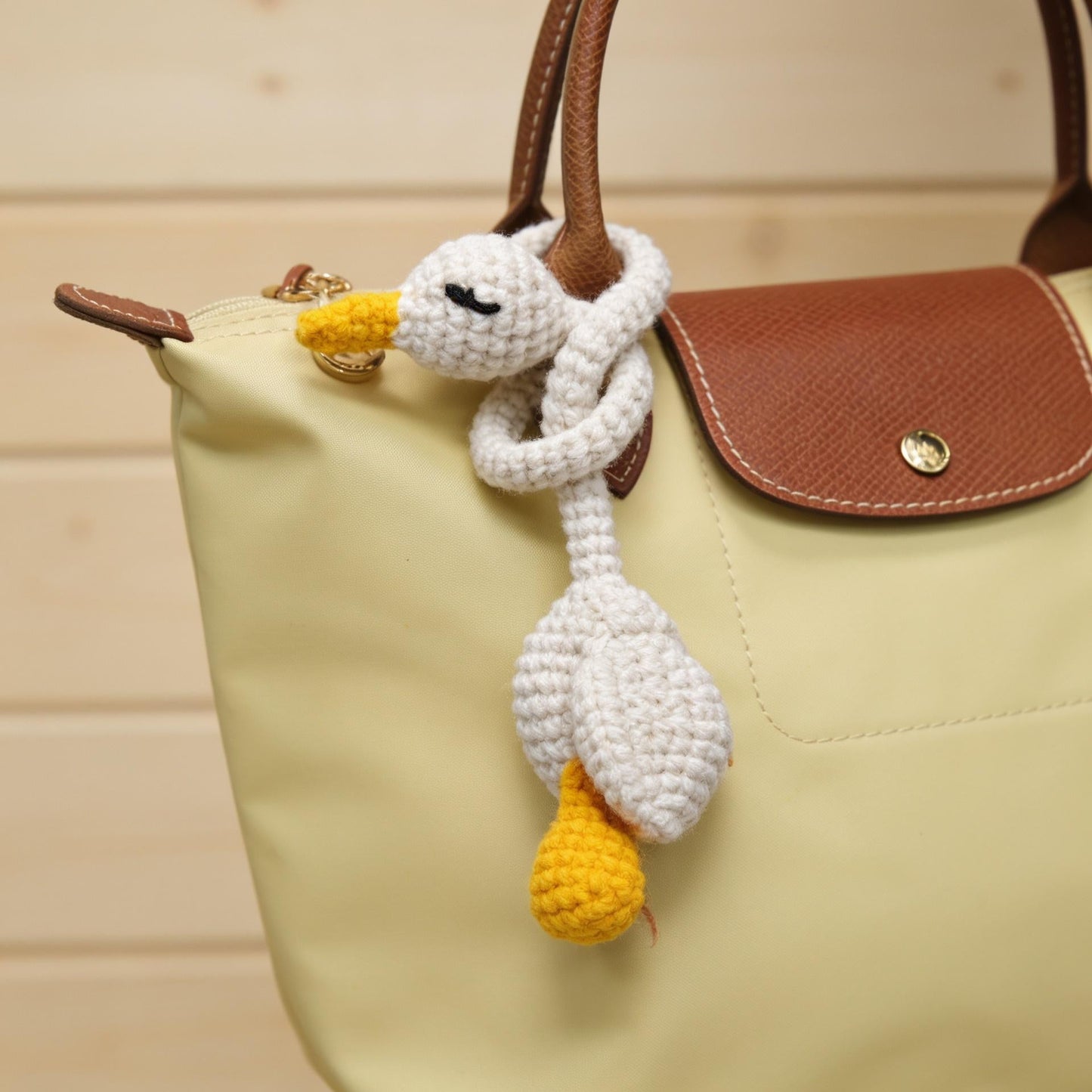 Crochiny 2-in-1 Goose Bag Charm & Goose Coaster Crochet Pattern PDF