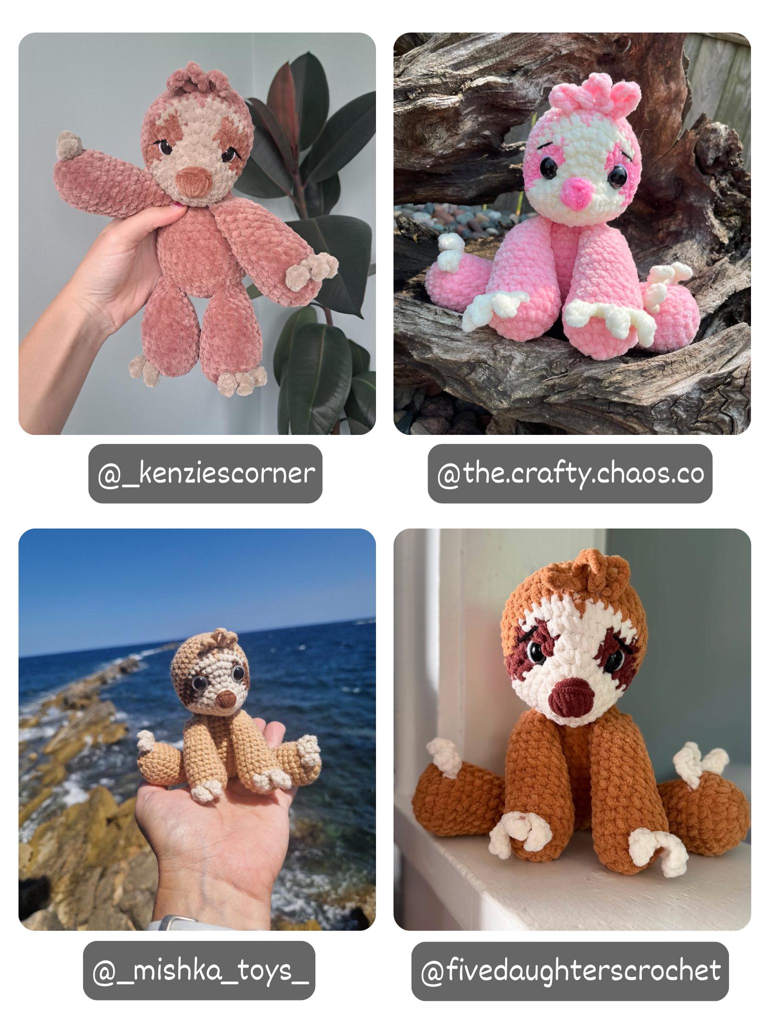 Floppy Sloth Amigurumi Crochet Pattern PDF
