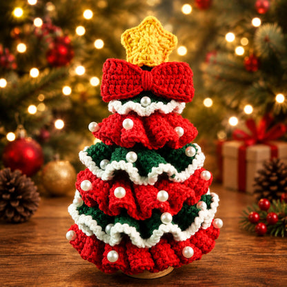 Hooktasyy Christmas Tree Crochet Pattern Ruffled Car Hanger Amigurumi PDF
