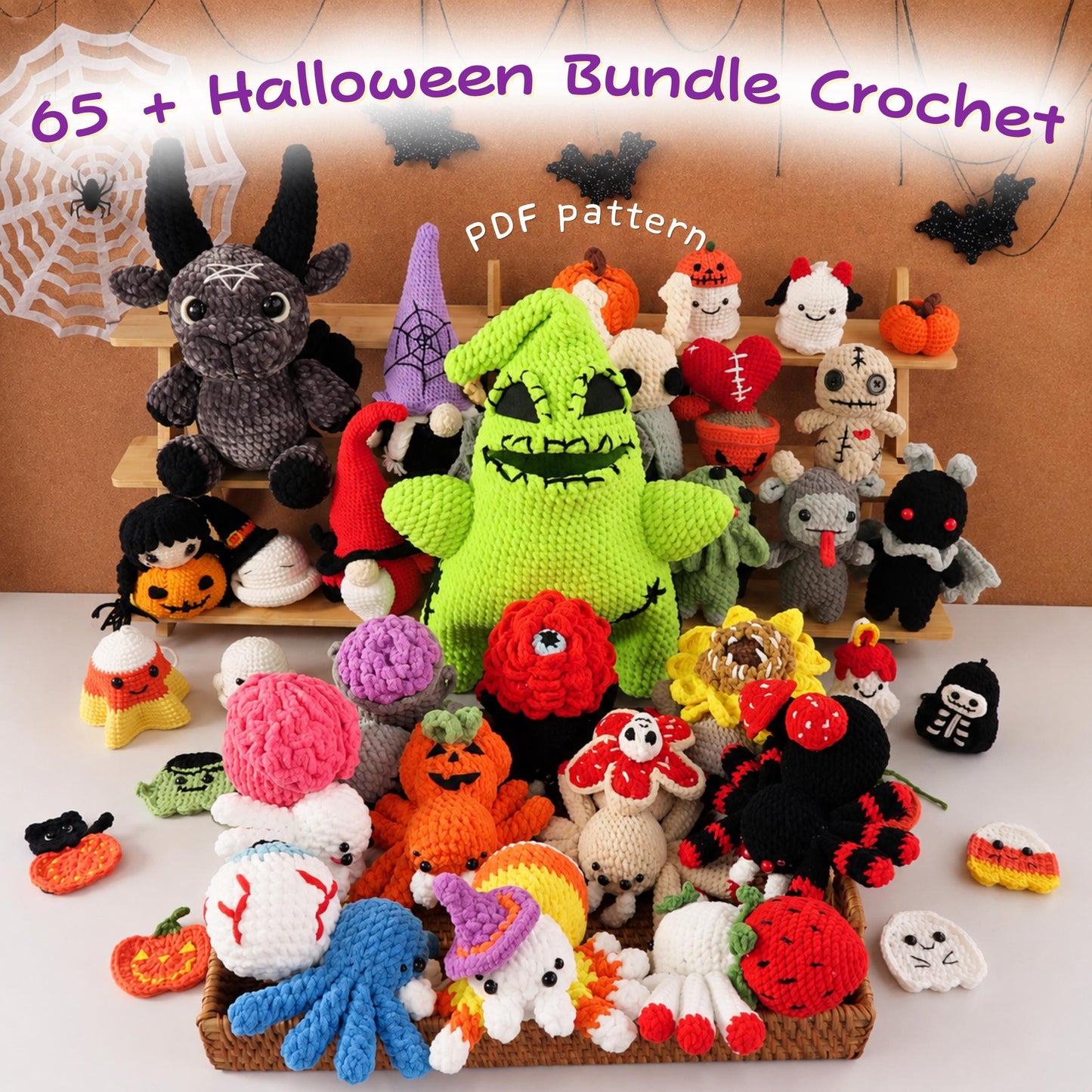 Hooktasyy 65+ Halloween Crochet Patterns Bundle Spooky Amigurumi PDF