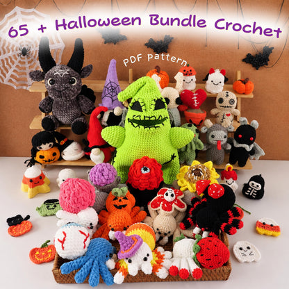 Hooktasyy 65+ Halloween Crochet Patterns Bundle Spooky Amigurumi PDF