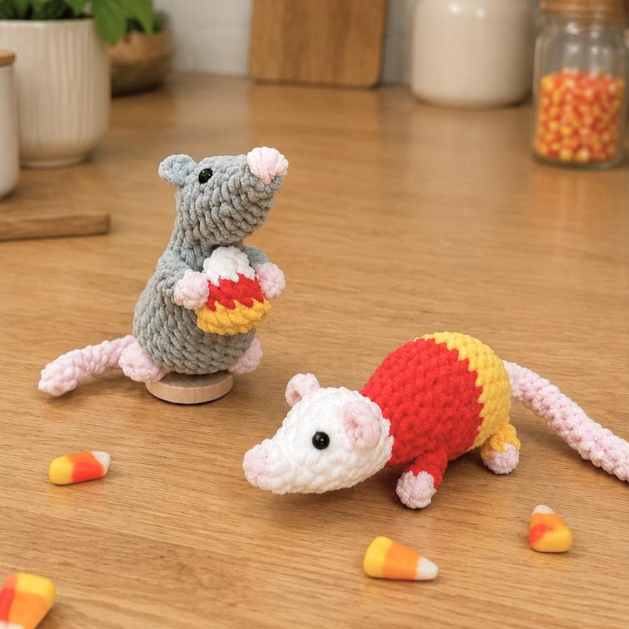 Hooktasyy 2-in-1 Candy Corn Mouse Crochet Pattern Amigurumi PDF