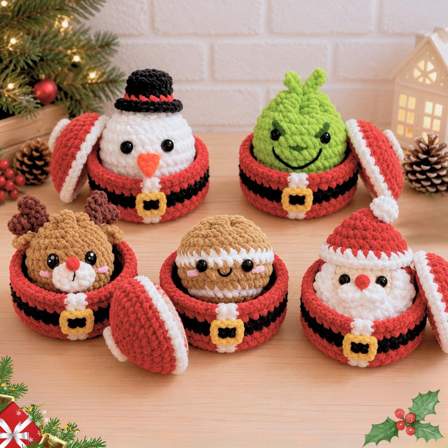 Hooktasyy 7in1 Christmas Dumplings and Steamer Crochet Pattern PDF