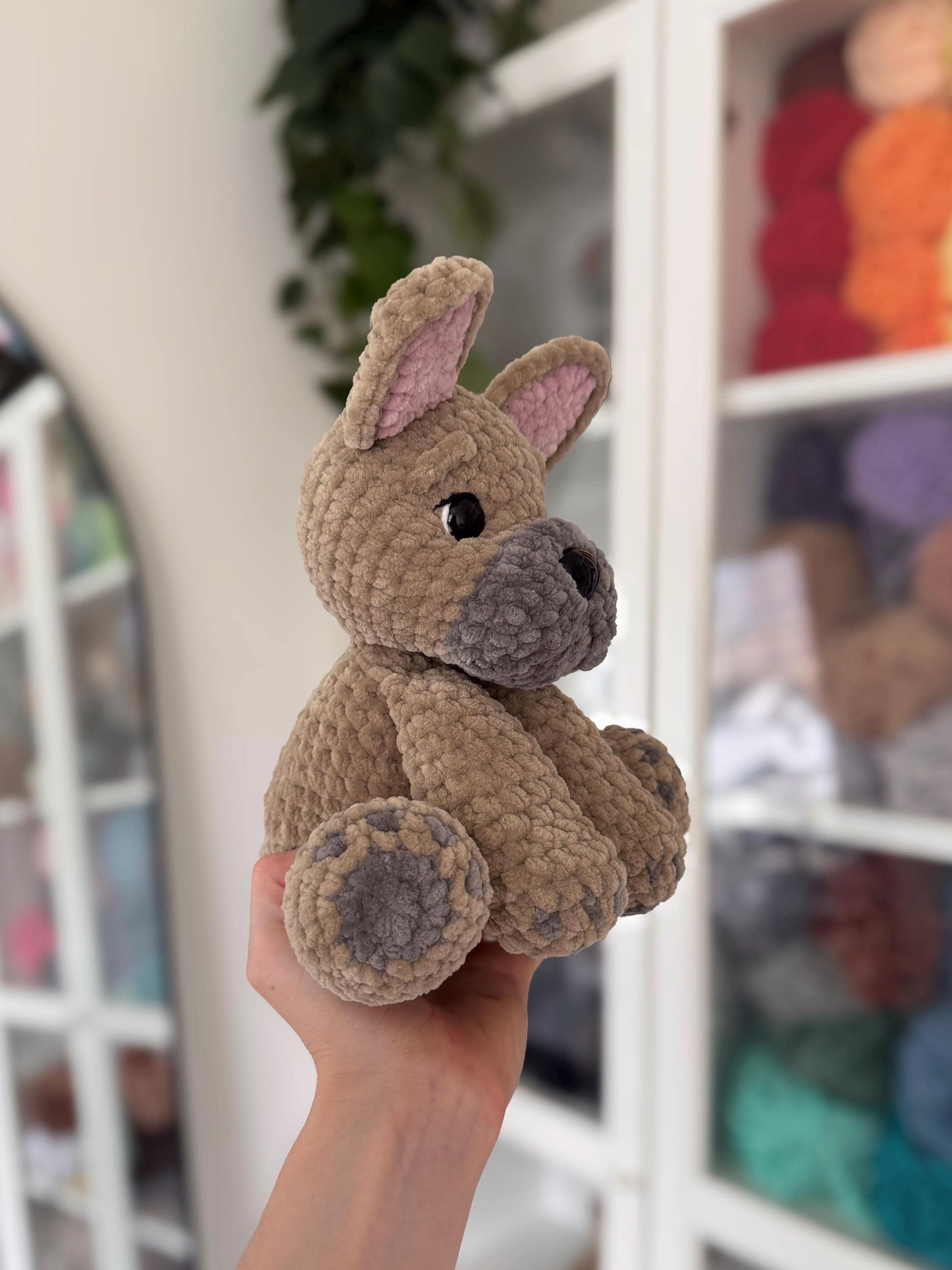 KnotsandSnugglesCo Winston the Floppy Frenchie Crochet Pattern PDF