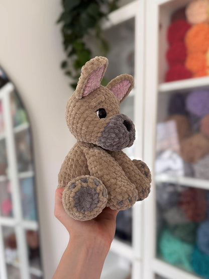 KnotsandSnugglesCo Winston the Floppy Frenchie Crochet Pattern PDF