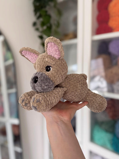 KnotsandSnugglesCo Winston the Floppy Frenchie Crochet Pattern PDF