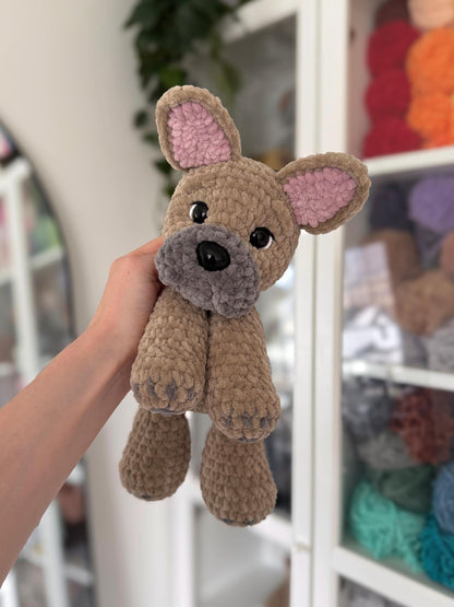 KnotsandSnugglesCo Winston the Floppy Frenchie Crochet Pattern PDF