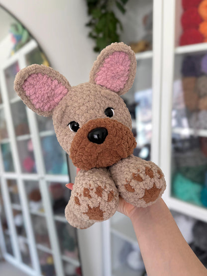 KnotsandSnugglesCo Winston the Floppy Frenchie Crochet Pattern PDF