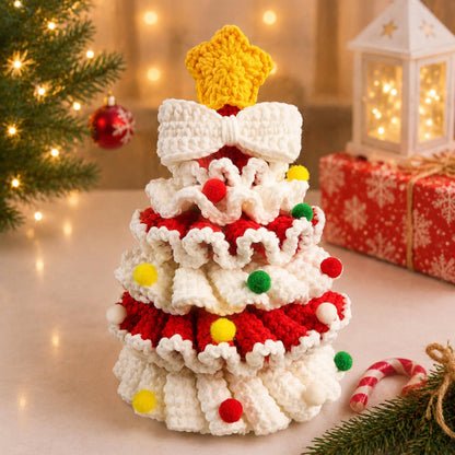 Hooktasyy Christmas Tree Crochet Pattern Ruffled Car Hanger Amigurumi PDF