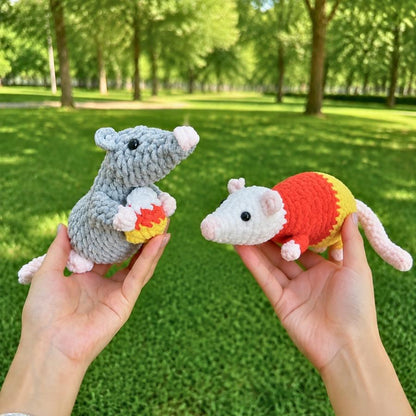 Hooktasyy Candy Corn Little Rat Crochet Pattern Amigurumi Plushie PDF