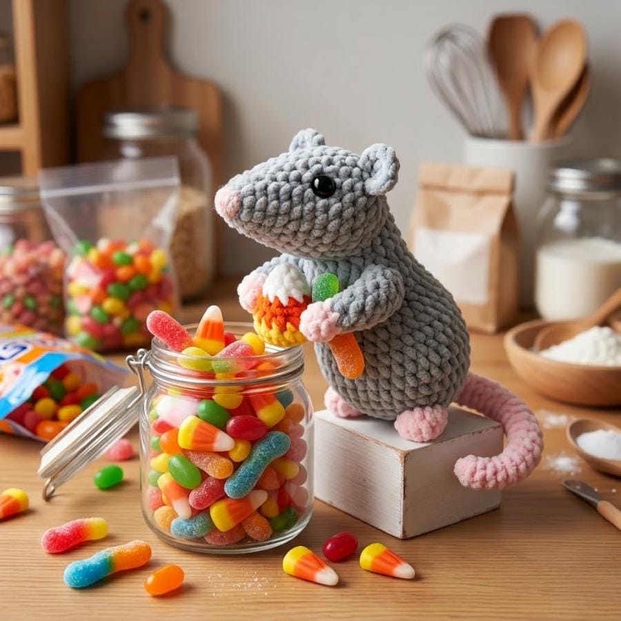 Hooktasyy Mouse Candy Corn Crochet Pattern Amigurumi PDF